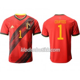 Belgia Courtois 1 Hjemme Fotballdrakt Euro 2020 Kortermet